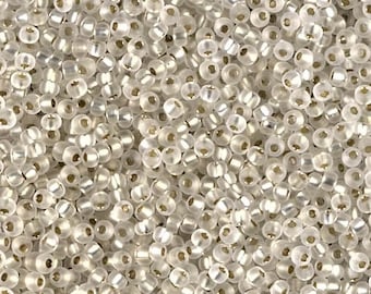 11-1901 Semi-Frosted Silver-Lined Crystal - 11/0 Miyuki Round Seed Beads