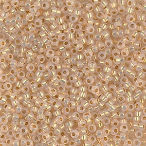 11-196 24kt Yellow Gold Lined Opal - 11/0 Miyuki Round Seed Beads