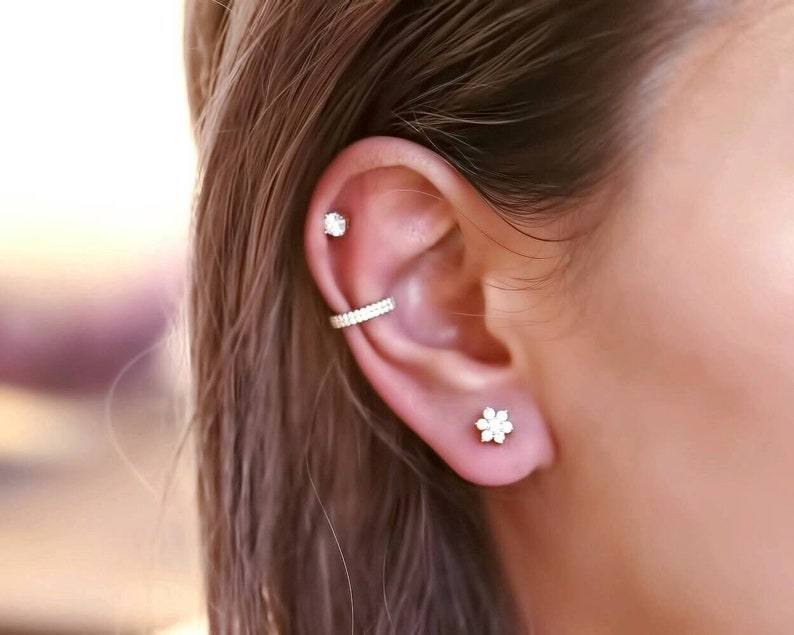 Minimalist Earrings Gift Wave Tiny Stud Earrings Jewelry
