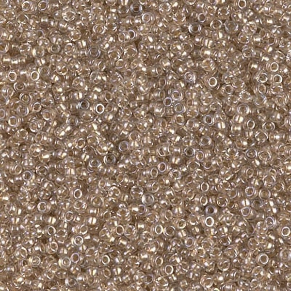 15-1521 Sparkling Beige Lined Crystal - 15/0 Miyuki Round Seed Beads