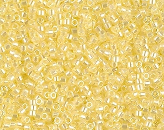 DB1471 Delica 11/0 trasparente giallo pallido lucentezza - perline Miyuki