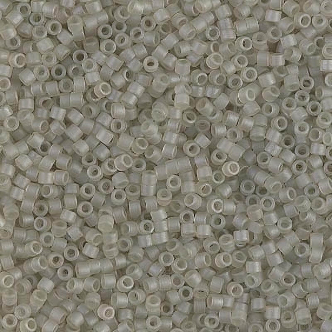 DB0383 Delica 11/0 Matte Transparent Oyster Luster - Miyuki Seed