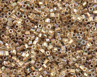 TC-01-994 Gold-Lined Rainbow Crystal - TOHO 1.5mm Cube Beads