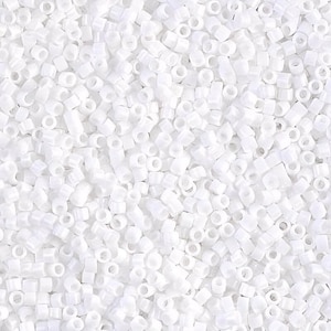 DB0200 Delica 11/0 Opaque Chalk White - Miyuki Seed Beads (DB-200)