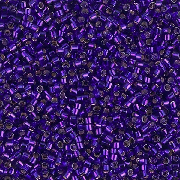 DB0610 Delica 11/0 Dyed Silver-Lined Dark Violet - Miyuki Seed Beads (DB-610)