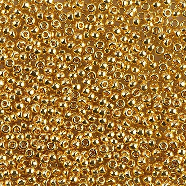 11-191 24kt Gold Plated - 11/0 Miyuki Round Seed Beads