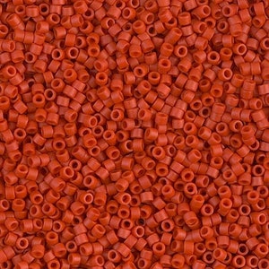 DB0795 Delica 11/0 Dyed Semi-Frosted Opaque Cinnabar - Miyuki Seed Beads (DB-795)