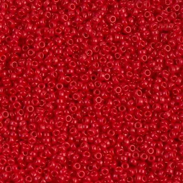 15-408 Opaque Red - 15/0 Miyuki Round Seed Beads