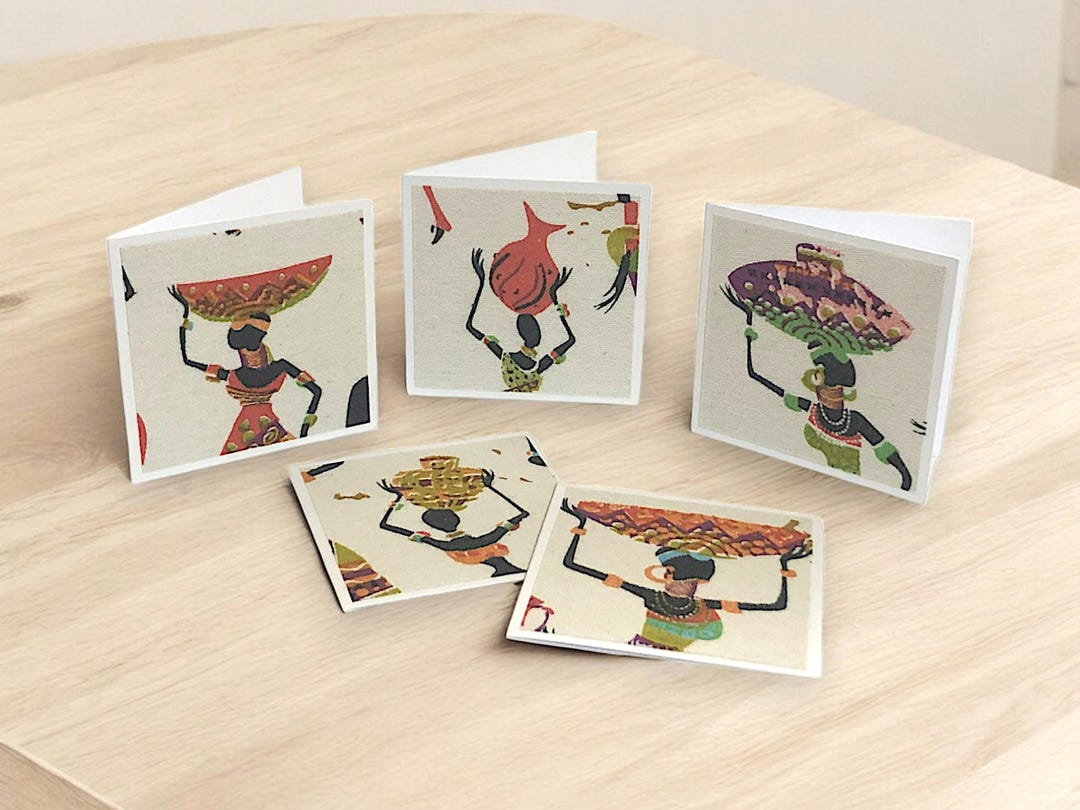 African Notecards, African Print Cards, Ethnic Cards, Stocking Filler ...
