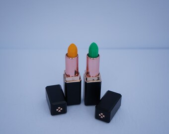 Children's Lipstick,Children's Play Lipstick,2 Pretend Lipsticks, Fake Lipstick, Kids Beauty, Rolls Up and Down