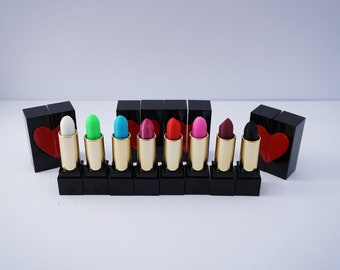 Pretend Makeup, 8 Pretend Lipsticks, Children's Play Makeup, Children's Play Lipstick, Fake Lipstick, Kids Beauty, Rolls Up and Down