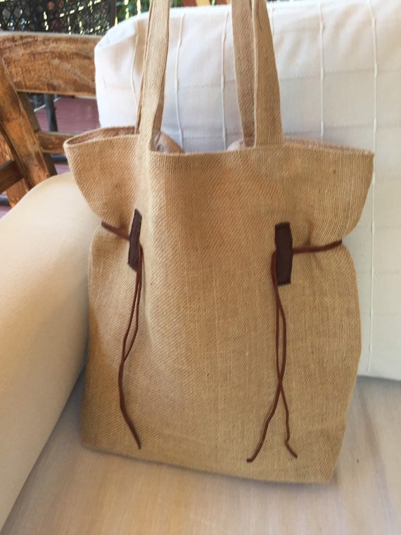 hessian shoulder bag