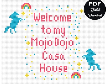 Mojo Dojo Casa Cross Stitch Pattern PDF DIGITAL DOWNLOAD