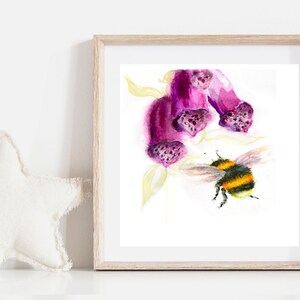 Bee Art,Bumblebee Art Print,Bee Art Print, Nursery Art,printable nursery wall art,digital download,Printable Bee Art,cheerful,colour,bee