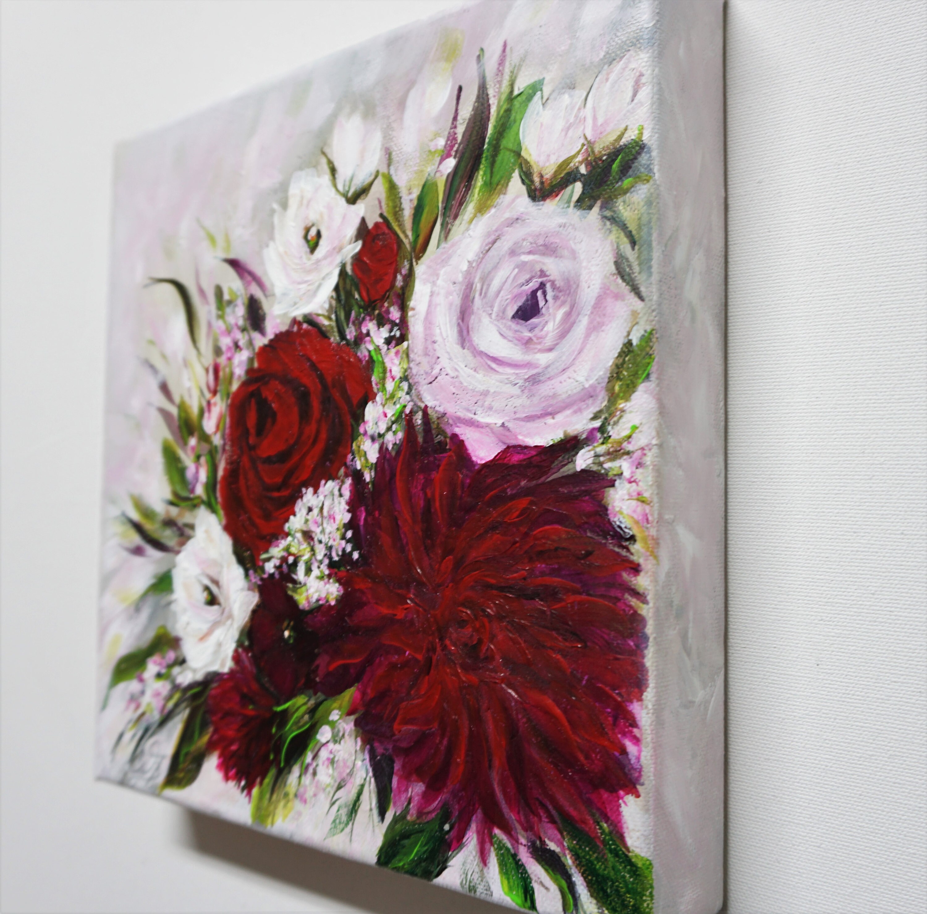 Flower Dream, Flower Acrylic Painting Hand-painted, Beautiful Flowers ...