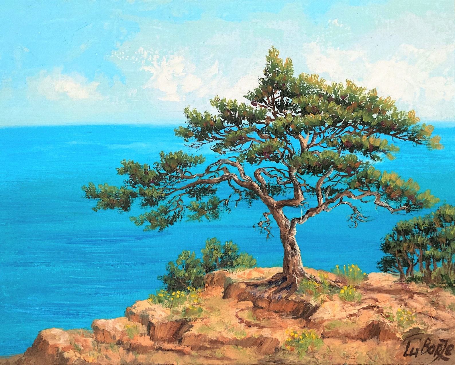 Juniper Tree. Original Oil Painting. Fine Art. Landscape. | Etsy