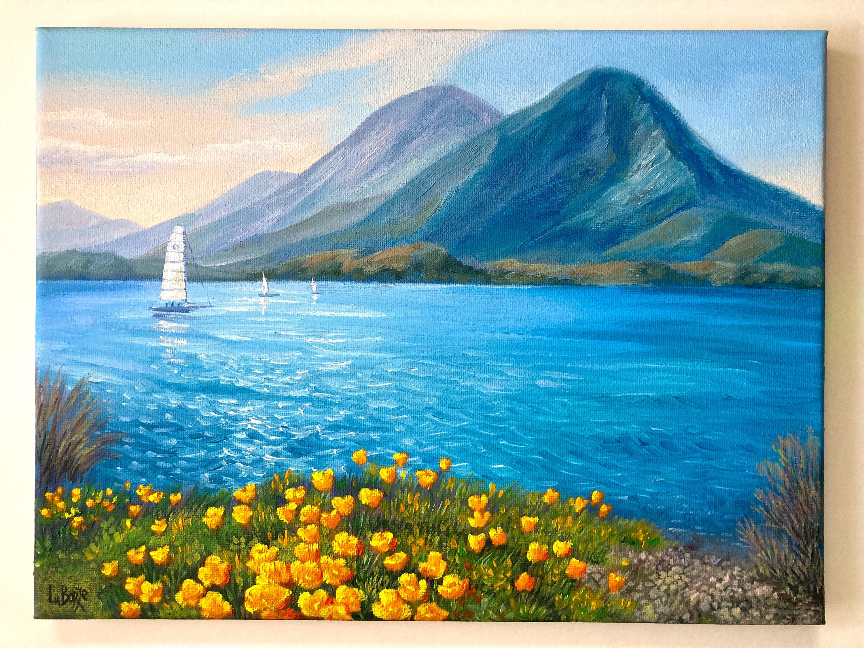 Clear Lake. Original Oil Painting. California Landscape