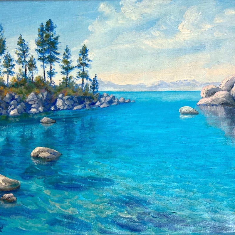 Lake Tahoe Painting - Etsy