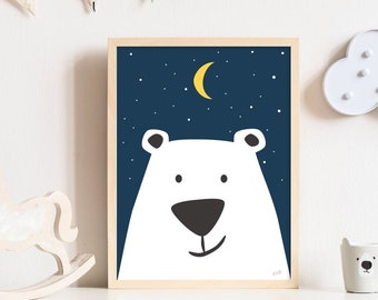 Affiche Ours Polaire Etsy