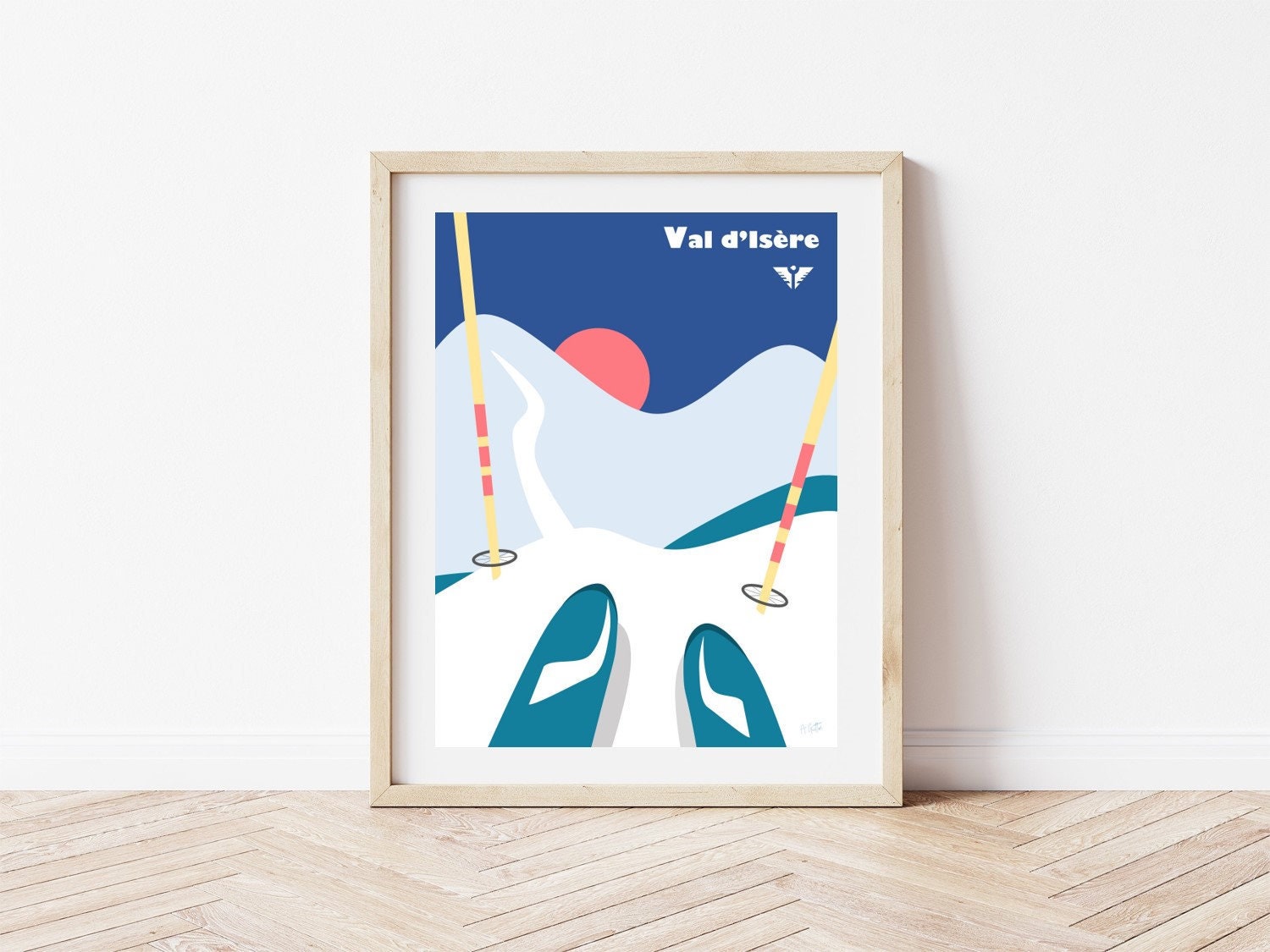French Resort Wallart, Ski Val d'isere, 12x16 | Frame Not Included