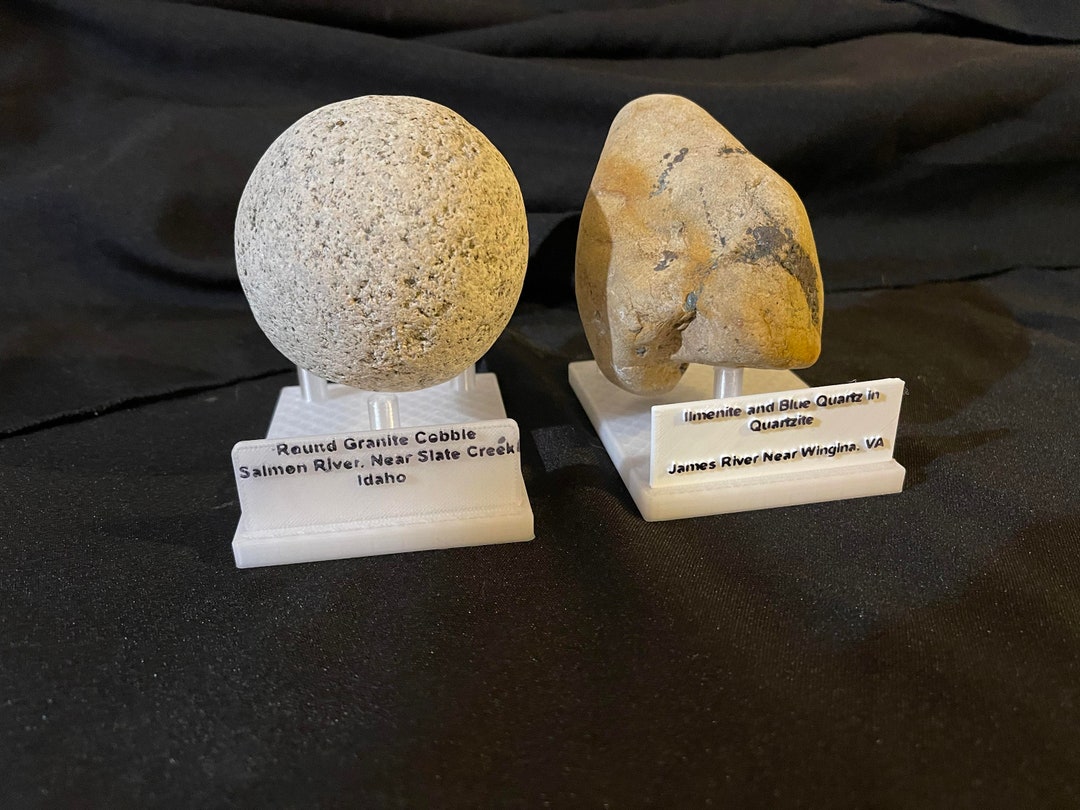 Mineral, Crystal, Rock Display Stand With Custom ID Plate - Etsy