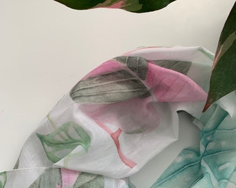 Scarf for Women, Gift, Cotton Art print scarf, Cotton scarf, Light scarf, Long scarf