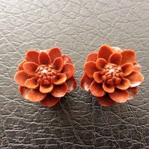 Water Lily Organic Ear Gauge Plugs by Crown Republic - 3/4&quot; | Hand Carved Wooden Gauge Plug Jewelry - Unique and Stylish Handmade Gauges
