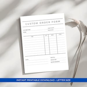 Craft Show Vendor Printables - Auftragsschein, Lagerbestands- & Kauf-Tracker, Lotterielose - Lavendelakzente PDF - Sofort-Download