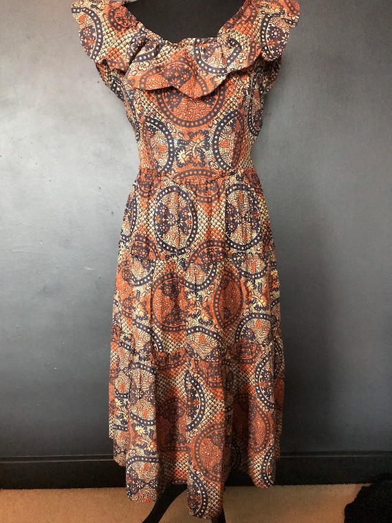 1940s Susan small tiki dress