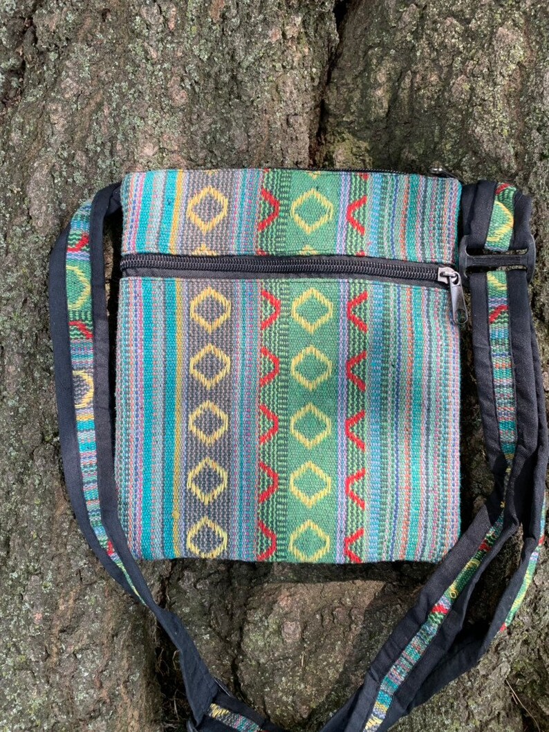 Himalayan woven cotton messenger bag