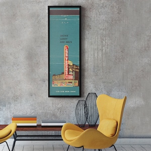 Póster Vintage Las Vegas Club Matchbook (12 x 36 pulgadas)