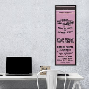 Vintage Automotive Matchbook Poster (12 x 36in.)