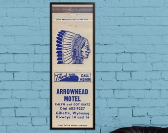 Vintage Arrowhead Motel Matchbook Poster (12 x 36in.)