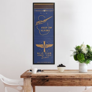 Vintage Air Force Base Matchbook Poster (12 x 36 in.)