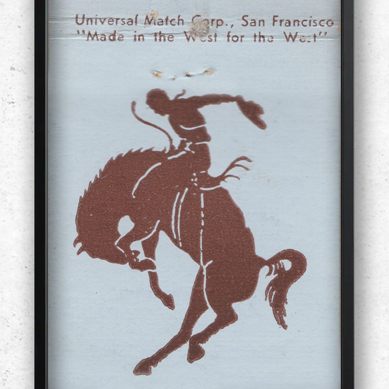 Vintage Long Horn Bar Matchbook Poster 12 x 36in. image 2