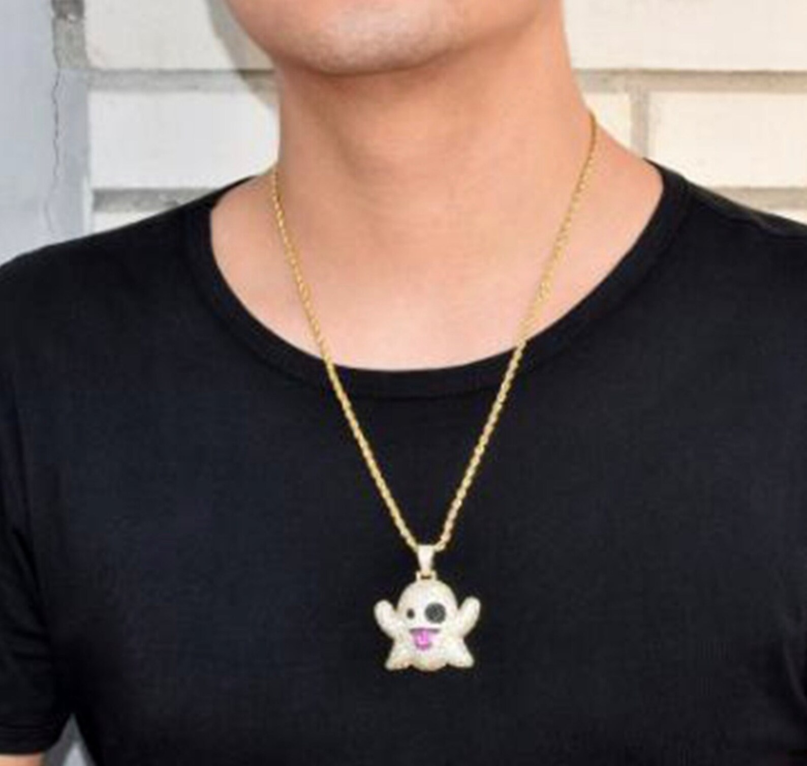 Geist Snapchat Diamant Emoji Kette | Etsy