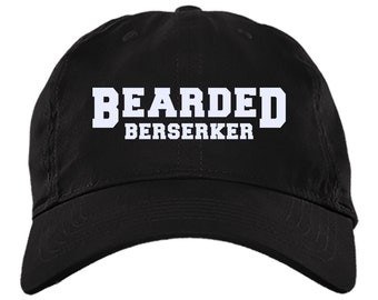 Viking Cap, Bearded berserker, Black