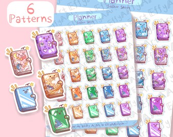 Planner Icon Sticker Planner Sticker Cute Kawaii Notebook Sticker Sheet Journal Sticker Icon Cute Study Planner Stickers Work Stickers