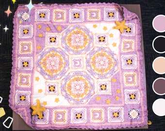 Hand-knitted Dreamy Night Quilt