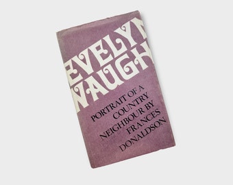 Evelyn Waugh: Portrait of a Country Neighbour, Navy Cloth Bound with Dust Jacket, 1968, Illustrations and Photos