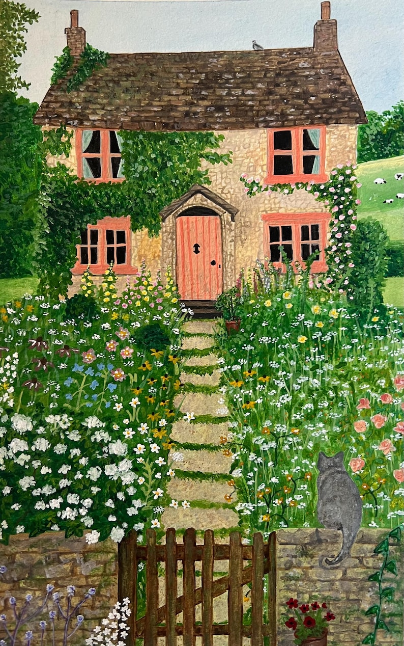 The Cottage -5x7 Original Fine Art Giclee Print - Etsy