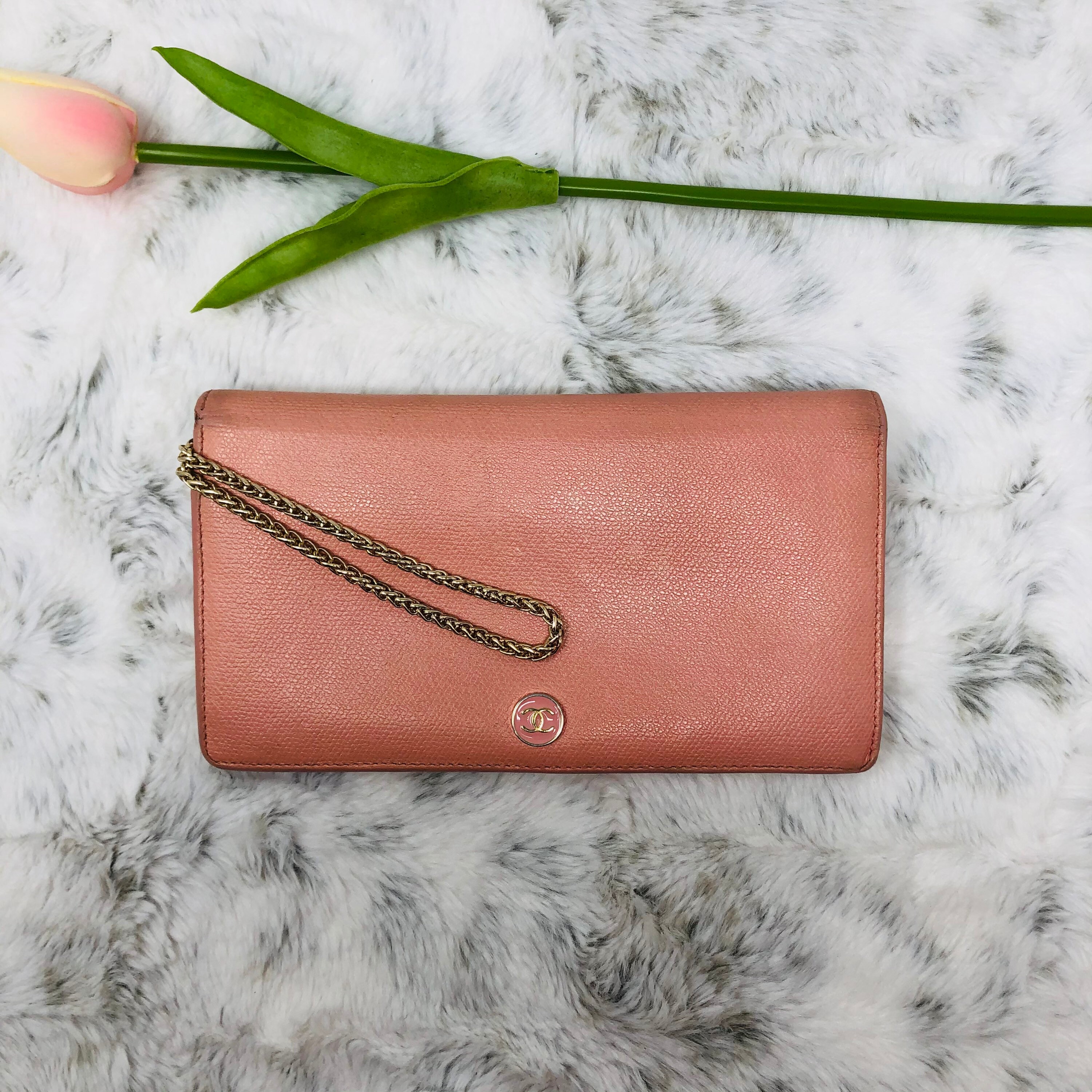 Authentic Chanel wallet on chain Etsy