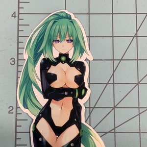 Hyperdimension Neptunia Anime Sticker Waifu Green Heart