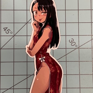 Don&#39;t Toy With Me, Miss Nagatoro Anime Sticker Waifu Dress Wink