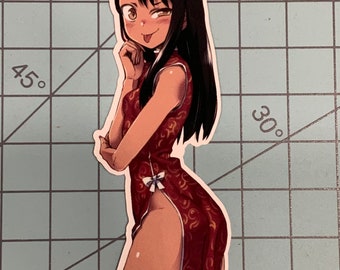Don&#39;t Toy With Me, Miss Nagatoro Anime Sticker Waifu Dress Wink