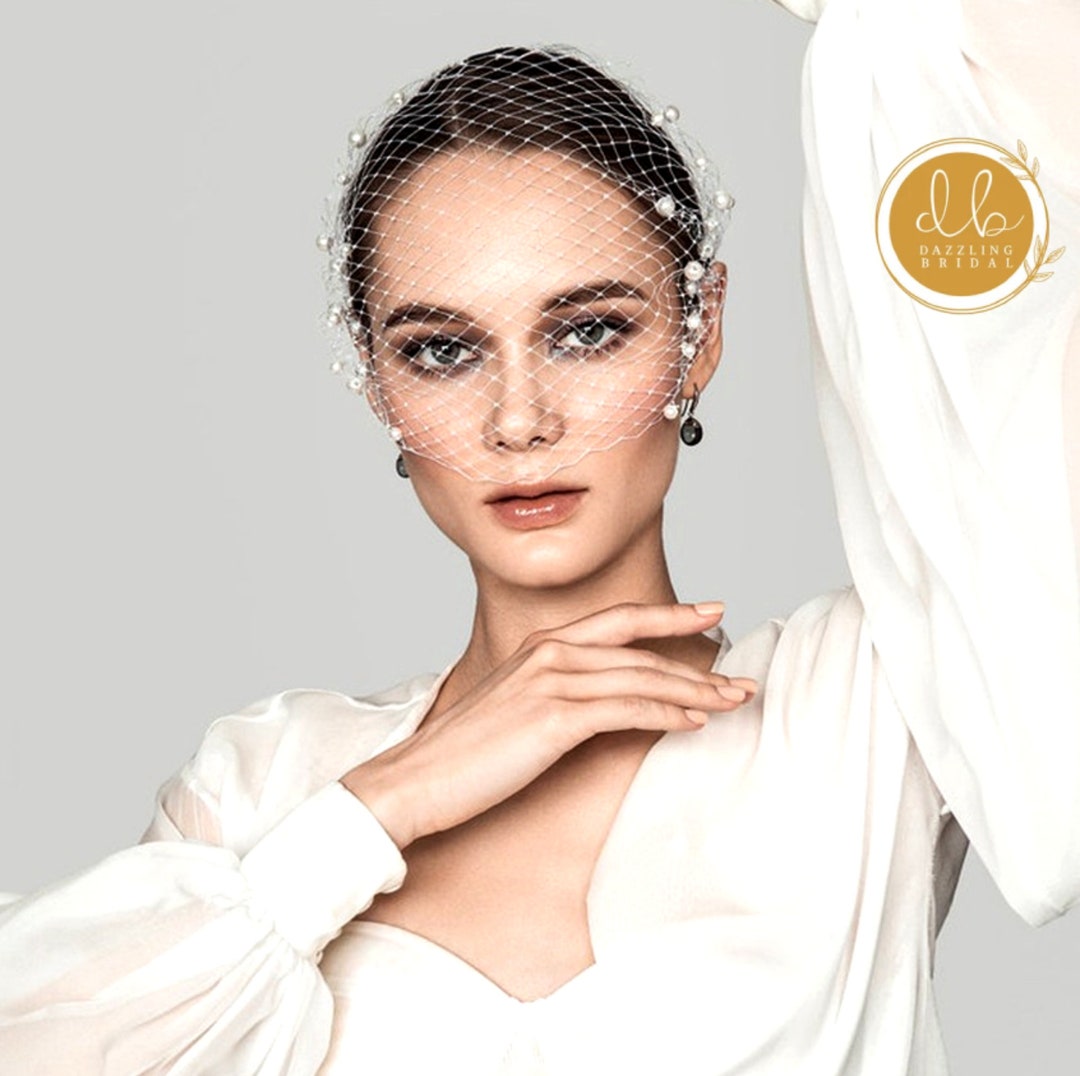 Birdcage Veil Wedding Veil, White Veil Eye Mask, Retro Face Wear