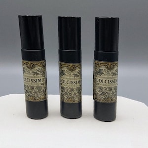 Dolcissimo Organic Gourmand Perfume Oil, Sweet Floral Dessert Fragrance,Italian Baroque Inspired Natural Perfume, Handmade Luxury Scent