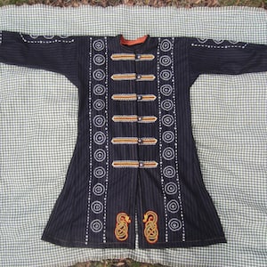Beautiful woollen, handmade, rich embroidered caftan, Rus Svita, for Viking Man