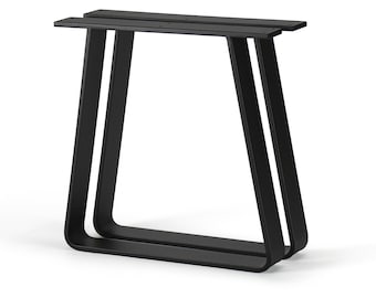 Patas de mesa de acero trapezoidal, patas de banco, mesa de centro DIY, estilo industrial, juego de 2