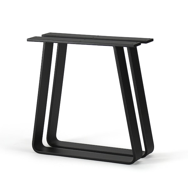 Patas de mesa de acero trapezoidal, patas de banco, mesa de centro DIY, estilo industrial, juego de 2